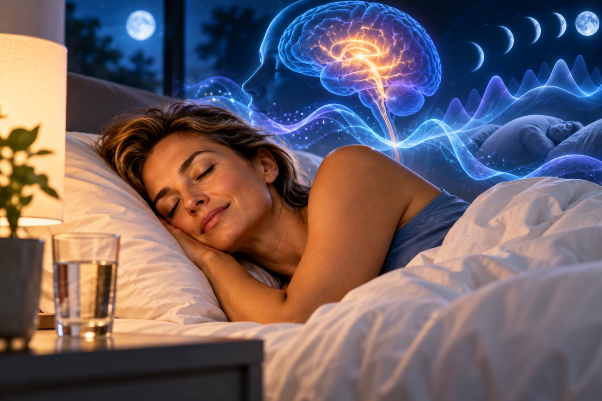 Woman sleeping peacefully, representing sleep as a longevity pillar